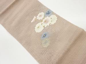 絽綴れ抽象菊模様織出し名古屋帯